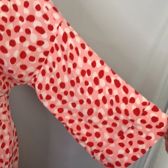 Free Assembly's Dolman Sleeve Red/ Pink/ White Dress Size S - Picture 6 of 14